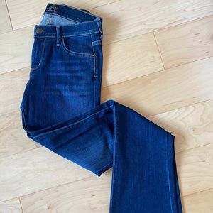 Agolde dark wash slight flare Juliette jeans